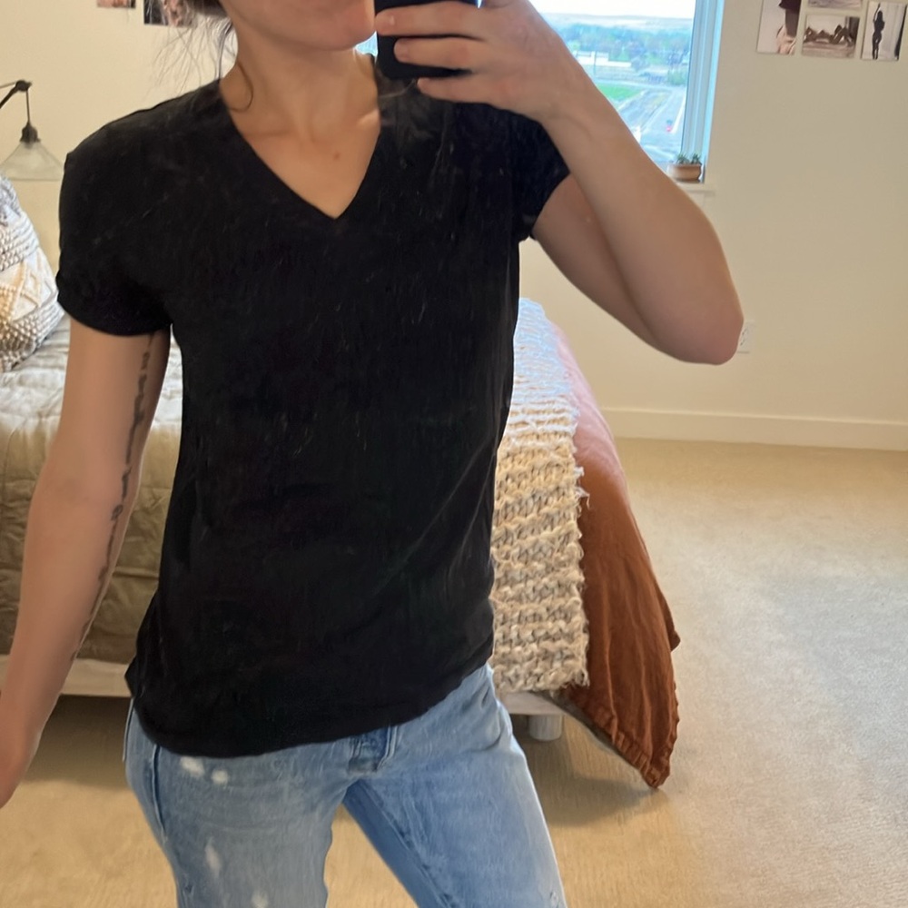 Alexander Wang T black relaxed fit V-neck size small